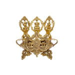 Brass Ganesh Lakshmi & Sarasvati Urli