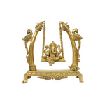 BRASS GANESHA PARROT SWING