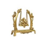 BRASS GANESHA PARROT SWING