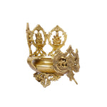 Brass Ganesh Lakshmi & Sarasvati Urli