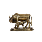 Brass Cow with Calf Plain