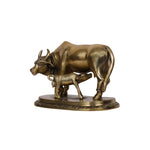 Brass Cow with Calf Plain