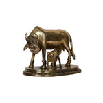 Brass Cow with Calf Plain