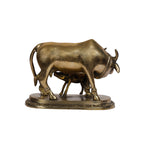 Brass Cow with Calf Plain