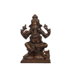 Brass Ganesha Sitting on Base