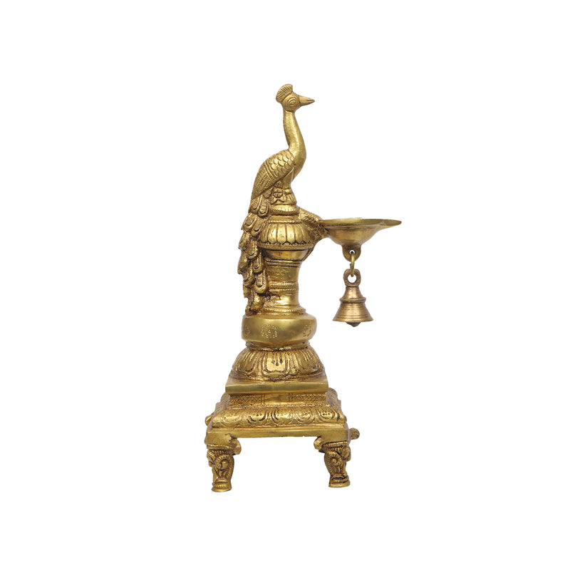 Brass Peacock Diya