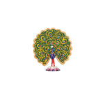 Colorful Handcrafted Wooden Peacock Decorative Showpiece