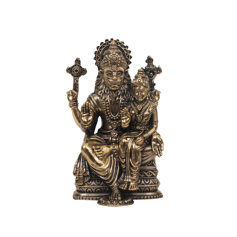 Lord Lakshmi Narasimha Brass Statue for Home Decor