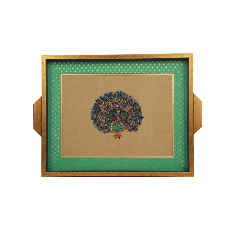 Tray With Peacock