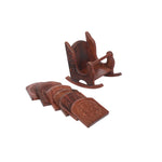 Wood Coaster Set Rocking Chair