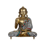 Brass Buddha leg base stone work