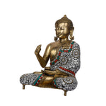 Brass Buddha leg base stone work