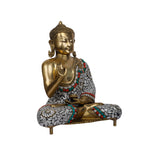 Brass Buddha leg base stone work