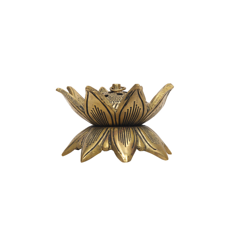 Brass Lotus Dhoop Dhani