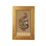 Decorative Wooden Key Holder with Peacock Design Wall Frame