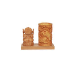 Wood Ganesh Pen Stand
