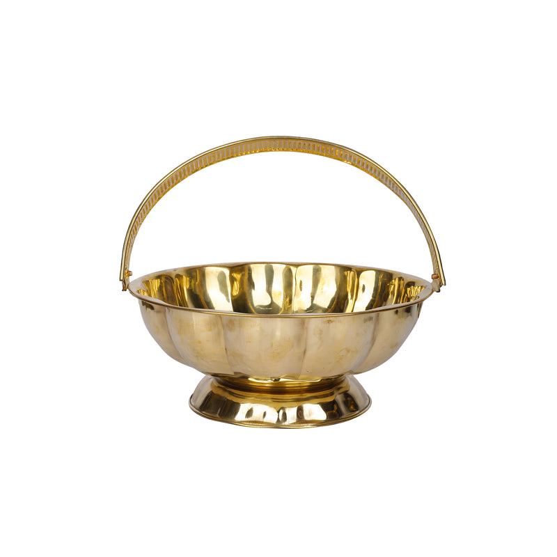 Brass Flower Basket Lotus