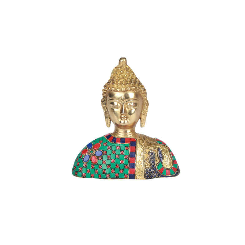 Brass Buddha Bust