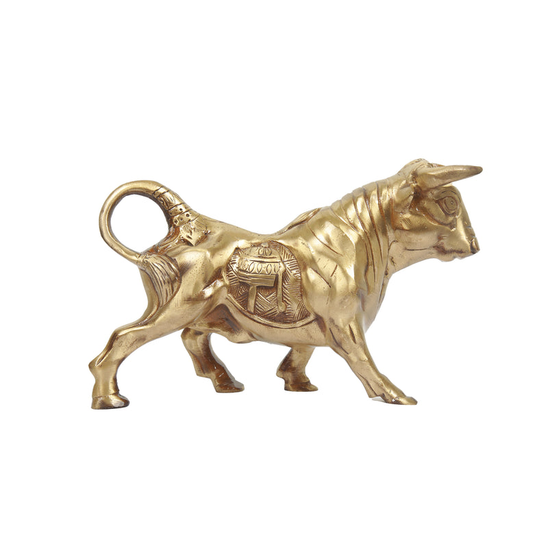 BRASS FIGHTING BULL