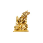 Brass Baby Krishna Sitting Idol in Blessing Pose For Sacred Home Temple Decor
