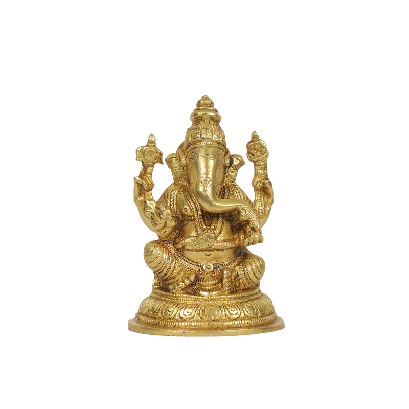 BRASS 5 IN GANESH SITTING