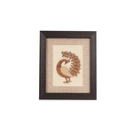 Handcrafted Peacock Wall Art in Wood Frame