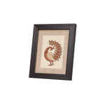 Handcrafted Peacock Wall Art in Wood Frame