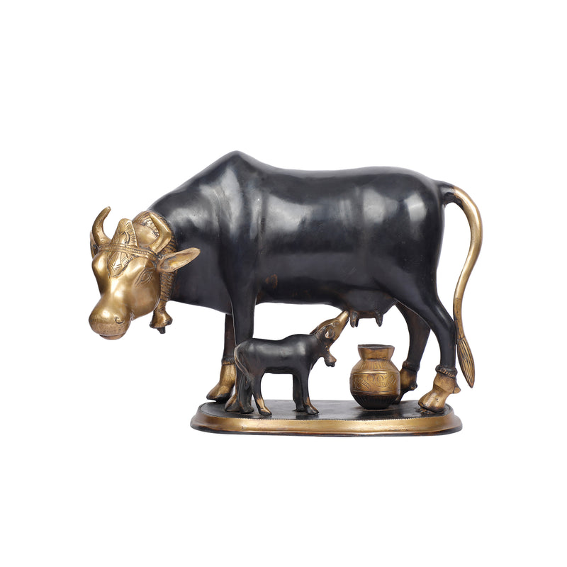 Brass Cow & Calf Col