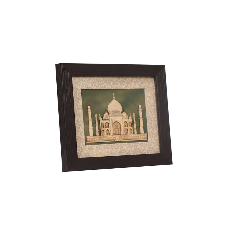 Elegant Wooden Taj Mahal Wall Frame for Home Decor