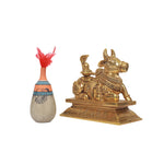 Brass nandhi shivalinga