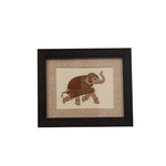 Ethnic Elephant Wall Decor in Wooden Frame