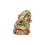 Brass Baby Ganesha with stone work