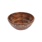 WOODEN BOWL BRASS WORK