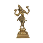 Handcrafted Brass 14 Inch Vishnu Krishna Statue For Divine Home Decor And Pooja Room