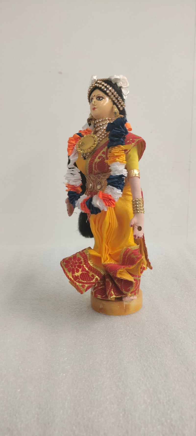 Handcrafted Traditional Indian Lady Doll in Colorful Saree