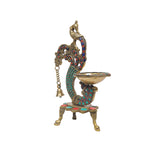 Brass peacock Deepak with Stand