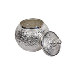 Handcrafted Brass Rasgolla Box for Storage and Festive Gifting