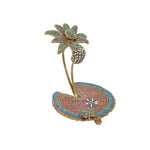 Brass Single Flower Stone Work