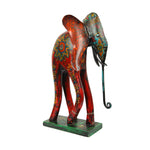 WOOD AND METAL ELEPHANT