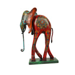 WOOD AND METAL ELEPHANT