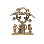 Brass Ganesh Sitting Under Tree