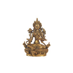 Brass Tara Devi sitting on Base