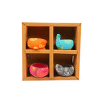 Handmade Animal 4 Diya Set For Festival Seasons