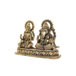 Handcrafted Brass Lakshmi Ganesha Idol Set for Pooja, Décor, and Gifting