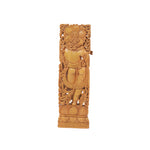 Sandalwood Handcrafted Krishna Idol With Intricate Carving For Spiritual Home Temple Decor