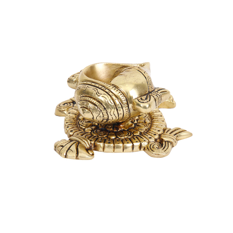 Auspicious Brass Shanku Deepa for Worship and Home Décor