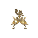 Brsss Four Diyas On Stand With Bird