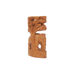 Sandal wood handcrafted Shikar carving round