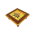 WOODEN PRINTED CHOWKI