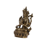 Brass  Tara devi sitting on base